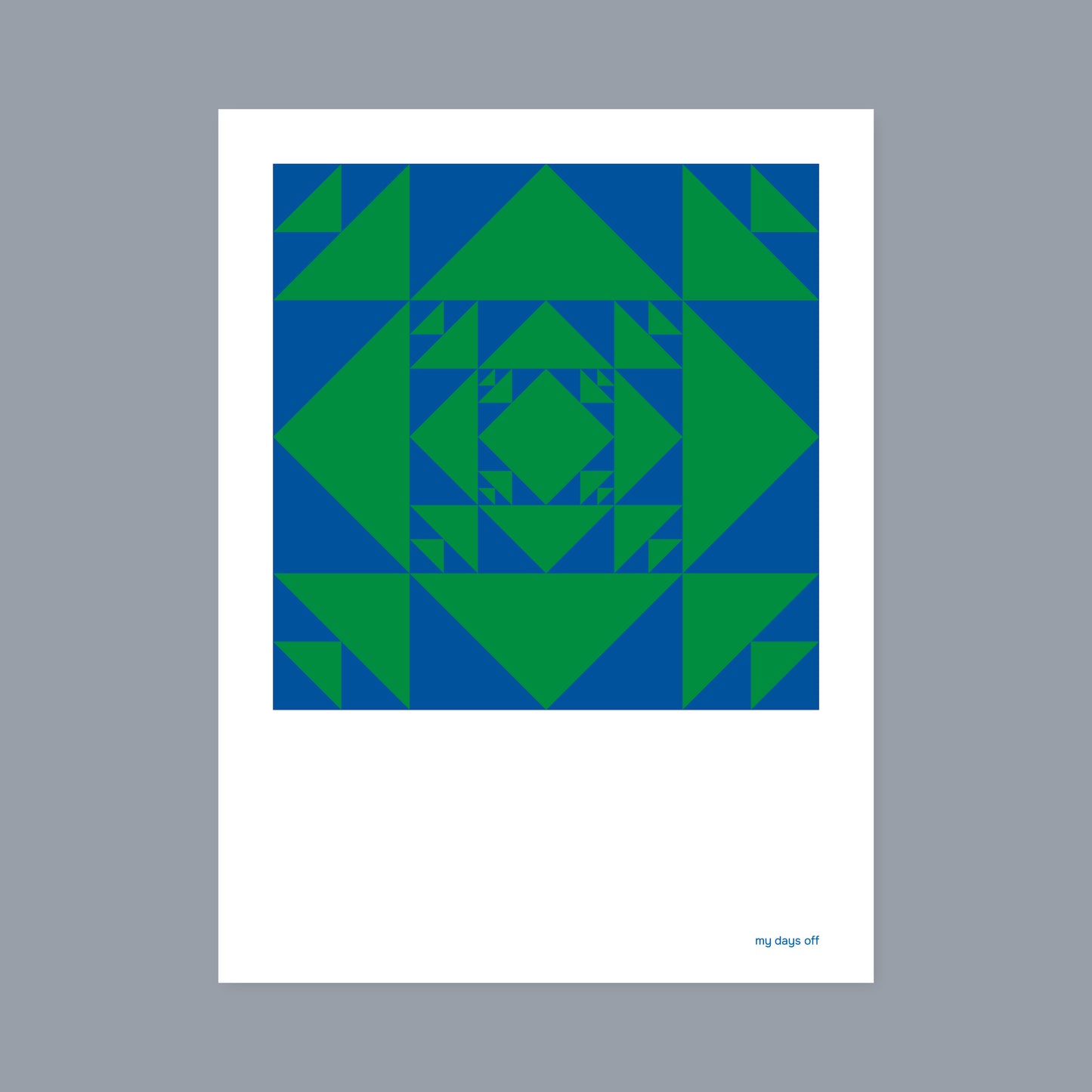 Geometrische Komposition auf hochwertigem Gmund Papier. Ausdrucksstark und präzise.